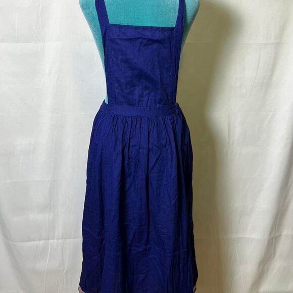 Vintage 70's Artisana Women's Teen's Navy Dress - Picture 3 of 8